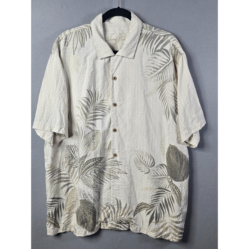 Tommy Bahama‎ Mens Hawaiian Silk Camp Shirt Ex Large Island Tropical Resort Wear